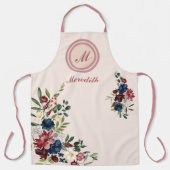 Rustikaler Florals Erntedank Custom Monogram Schürze (Vorderseite)