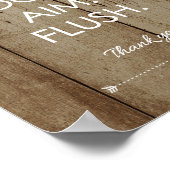 Rustikaler Fokus Ziel flush Sonnenbad Zeichen Poster (Ecke)