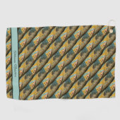 Rustikaler Forellenfisch Vintages Aquarellmuster Golfhandtuch (Horizontal)