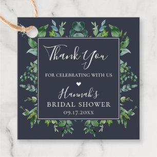 Rustikaler Forest Foliage Frame Vielen Dank Geschenkanhänger