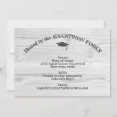 Rustikaler Foto Abschluss Einladung (Rückseite)