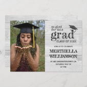 Rustikaler Foto Abschluss Einladung (Vorne/Hinten)