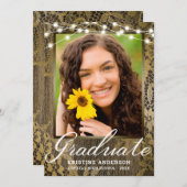 Rustikaler Foto-Abschluss mit Spitzen-Holzbalken Ankündigung (Vorne/Hinten)