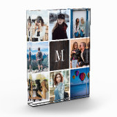 Rustikaler Foto-Collagen-Monogramm-Foto-Block des Fotoblock (Links)