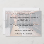 Rustikaler Foto Empfang nur verheiratet Einladung (Rückseite)