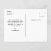 Rustikaler Foto Erntedank Feiertagspostkarte (Rückseite)