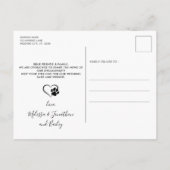 Rustikaler Foto Hund Ehrenfrau Hochzeit Verlobung Ankündigungspostkarte (Rückseite)