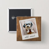 Rustikaler Foto-Rahmen mit quadratischem Instagram Button (Vorne & Hinten)