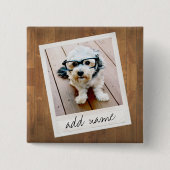 Rustikaler Foto-Rahmen mit quadratischem Instagram Button (Vorderseite)