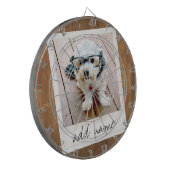 Rustikaler Foto-Rahmen mit quadratischem Instagram Dartscheibe (Vorderseite Links)