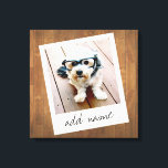 Rustikaler Foto-Rahmen mit quadratischem Instagram Leinwanddruck<br><div class="desc">Ein Vintages und trendiges Design mit einem Retro-Rahmen, mit dem Sie Ihr Lieblings-Selfie oder Portrait eines Freundes hinzufügen können. Verwenden Sie ein quadratisches Foto, um ein einzigartiges und persönliches Geschenk zu kreieren oder den Hipster Welpen behalten und einen trendigen Sake zu machen. Wenn Sie die Bilder anpassen müssen, klicken Sie...</div>