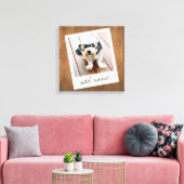 Rustikaler Foto-Rahmen mit quadratischem Instagram Leinwanddruck (Insitu (Wohnzimmer))