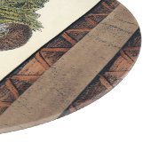 Rustikaler Fox, der auf einen Baum-Stamm tritt Schneidebrett (Ecke)