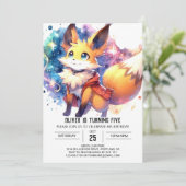 Rustikaler Fox Geburtstag Einladung (Stehend Vorderseite)