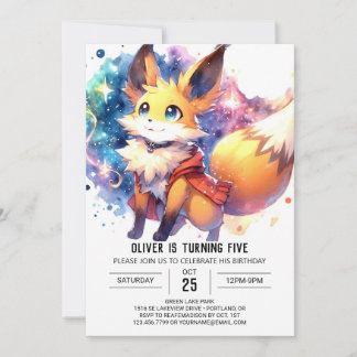 Rustikaler Fox Geburtstag Einladung