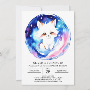 Rustikaler Fox Geburtstag essbar Einladung