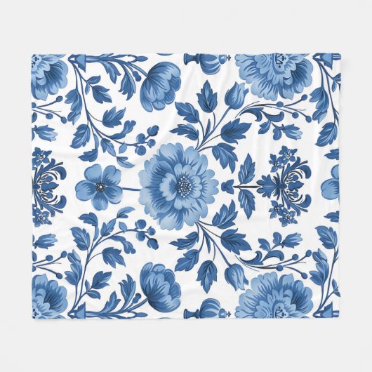 Rustikaler französischer Blumengarten Fleecedecke (Vorderseite (Horizontal))