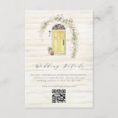 Rustikaler französischer Blumengarten Hochzeitsdet Begleitkarte (Vorderseite)