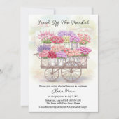 Rustikaler Fresh off Market Brautparty Einladung (Vorderseite)
