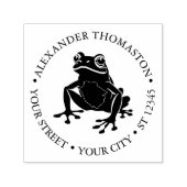 Rustikaler Frog #1 Amphibienname Anschrift Permastempel (Design)