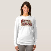 Rustikaler froher Christmas Longsleeve T - Shirt (Vorne ganz)