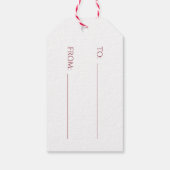 Rustikaler froher Weihnachtsfeiertag Geschenkanhänger (Rückseite)