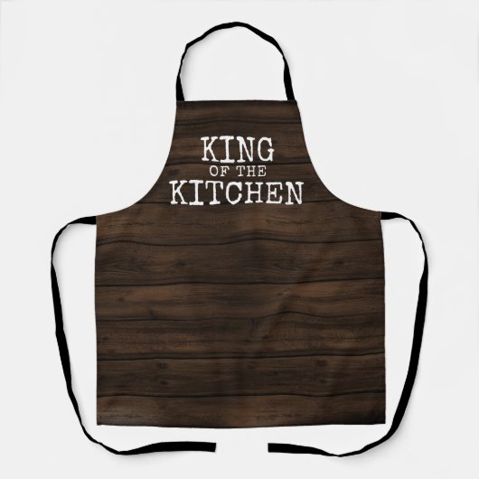 Rustikaler Funny King of the Kitchen Schürze (Vorderseite)