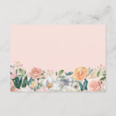 Rustikaler Garten Blumenzwiebeldetails Empfang Begleitkarte (Rückseite)