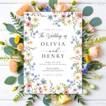 Rustikaler Garten Botanische Wildblume Hochzeit