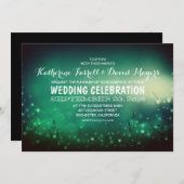 Rustikaler Garten Lights Romantische Hochzeitseinl Einladung (Vorne/Hinten)