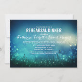 Rustikaler Garten Lights Romantische Probe Abendes Einladung (Vorderseite)