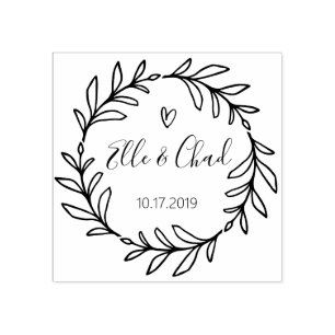 Rustikaler Garten Save the Date ringsum Logo Gummistempel