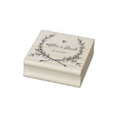 Rustikaler Garten Save the Date rundes Logo Selbst Gummistempel (Stempel)