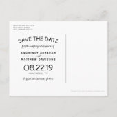 Rustikaler Garten Sonnenblumen Leuchten Save the D Ankündigungspostkarte (Rückseite)