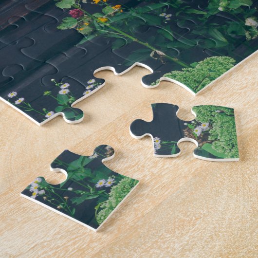 Rustikaler Garten und eine gemütliche Hütte Puzzle (Seite)