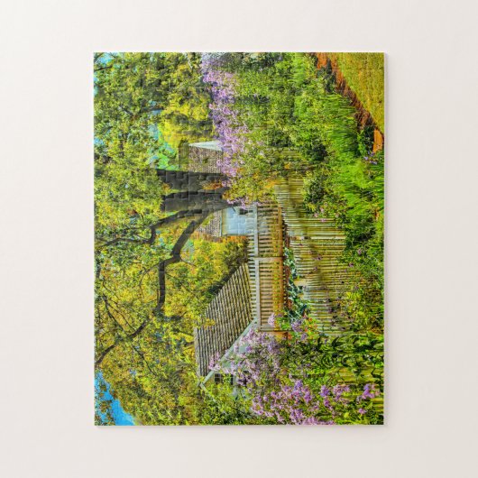 Rustikaler Garten West Virginia. Puzzle (Vertikal)