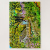 Rustikaler Garten West Virginia Weihnachtsgrüße Puzzle (Vertikal)