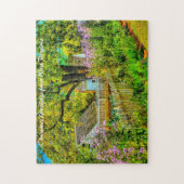 Rustikaler Garten West Virginia Weihnachtsgrüße Puzzle (Vertikal)