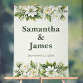 Rustikaler Garten Willkommen mit grünen Akzenten Acrylschild (Neutral)