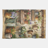 Rustikaler Gartenkern Geschirrtuch (Horizontal)