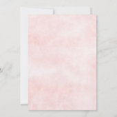 Rustikaler Gartenkorallencreme Hochzeit Einladung (Rückseite)