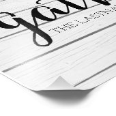 Rustikaler Gather - Holz mit eigener Familie versc Fotodruck (Ecke)