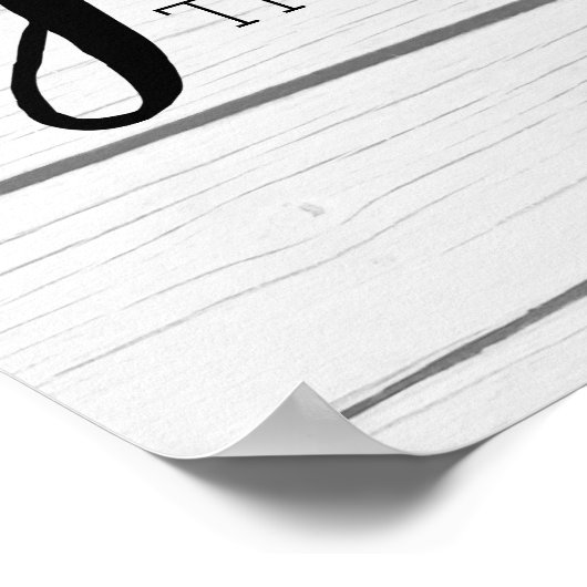 Rustikaler Gather - Holz mit eigener Familie versc Poster (Ecke)