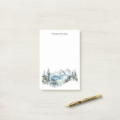 Rustikaler Gebirgszug Post-it Klebezettel (Auf Schreibtisch)