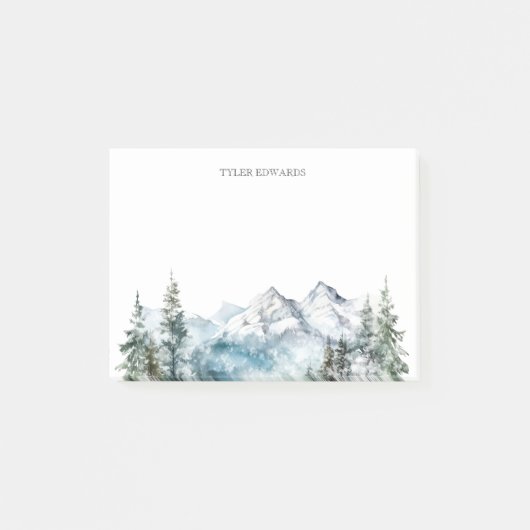 Rustikaler Gebirgszug Post-it Klebezettel (Vorderseite)