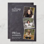 Rustikaler Gedenkorden Dienst 3 Foto Beerdigung Programm (Vorne/Hinten)