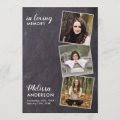 Rustikaler Gedenkorden Dienst 3 Foto Beerdigung Programm (Vorderseite)