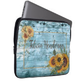Rustikaler Gelbblütenname Laptopschutzhülle (Vorne Rechts)
