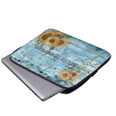 Rustikaler Gelbblütenname Laptopschutzhülle (Vorne Knopf)
