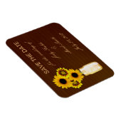 Rustikaler Gelber Mason Jar speichert das Date Mag Magnet (Rechte Seite)